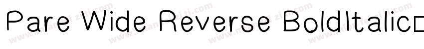 Pare Wide Reverse BoldItalic字体转换